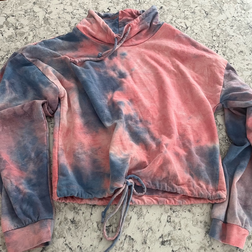 Cropped ties die sweatshirt